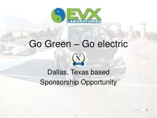 Go Green – Go electric