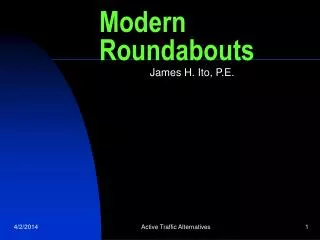 Modern Roundabouts