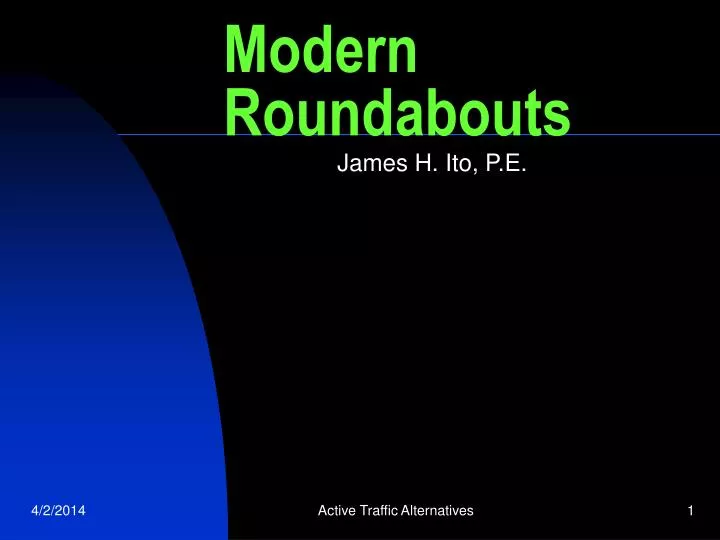 modern roundabouts