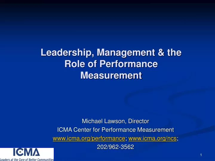 leadership management the role of performance measurement