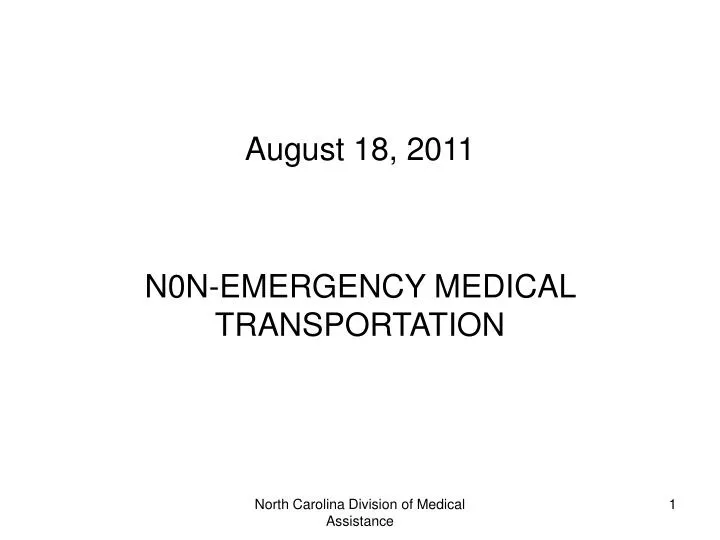 n0n emergency medical transportation