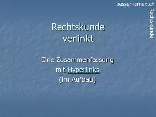 rechtskunde verlinkt