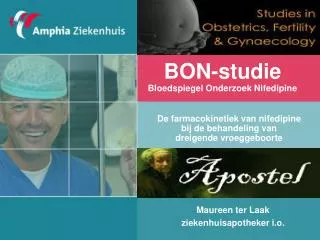 BON-studie Bloedspiegel Onderzoek Nifedipine