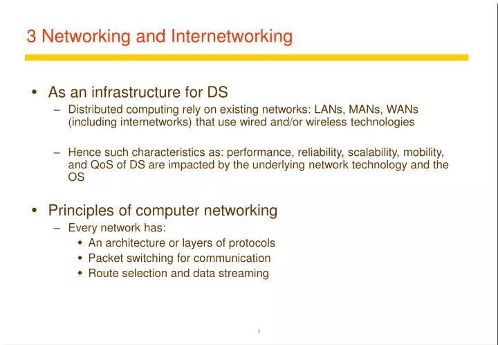 3 networking and internetworking