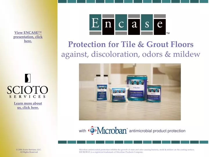 protection for tile grout floors against discoloration odors mildew