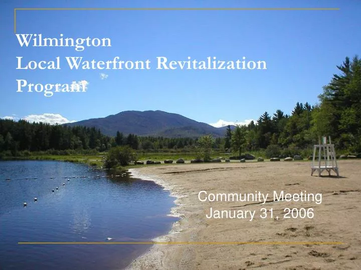wilmington local waterfront revitalization program