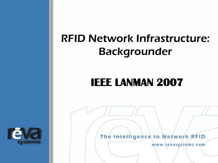 rfid network infrastructure backgrounder