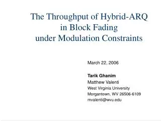 The Throughput of Hybrid-ARQ in Block Fading under Modulation Constraints