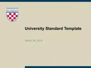 University Standard Template