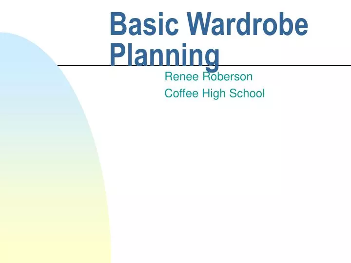 basic wardrobe planning
