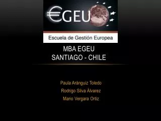 MBA EGEU Santiago - Chile
