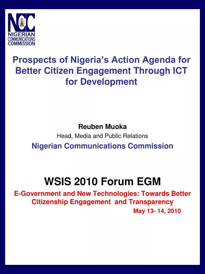 prospects of nigeria s action agenda for better citizen engagement through ict for development