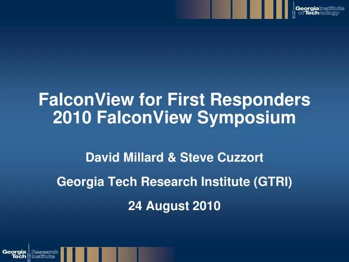falconview for first responders 2010 falconview symposium