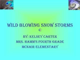 Wild blowing snow storms