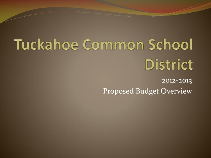 tuckahoe common school district