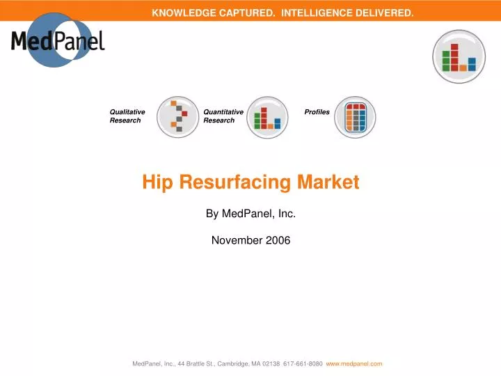 hip resurfacing market by medpanel inc november 2006