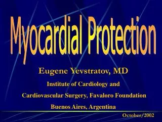 Myocardial Protection