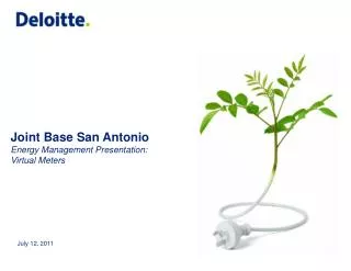 Joint Base San Antonio Energy Management Presentation: Virtual Meters