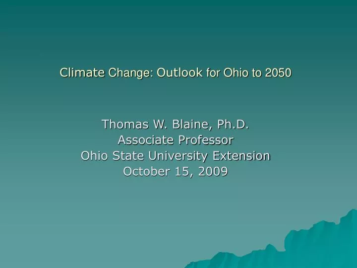 climate change outlook for ohio to 2050