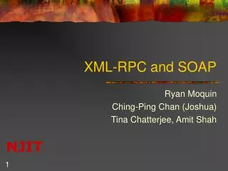 XML-RPC and SOAP