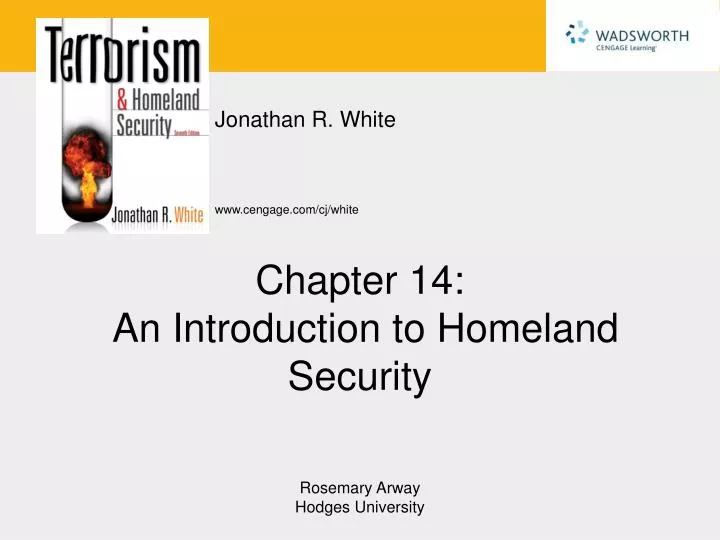 chapter 14 an introduction to homeland security
