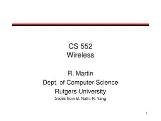 CS 552 Wireless