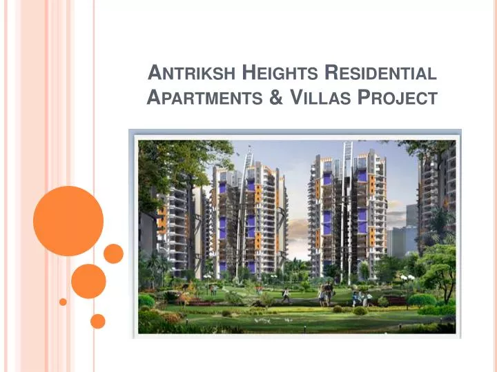 antriksh heights residential apartments villas project