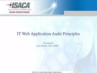 IT Web Application Audit Principles