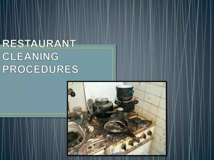 restaurant cleaning procedures