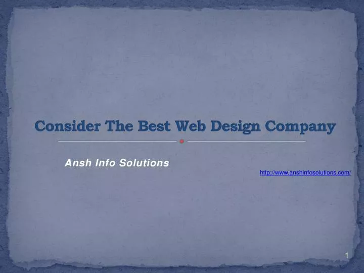 consider the best web design company