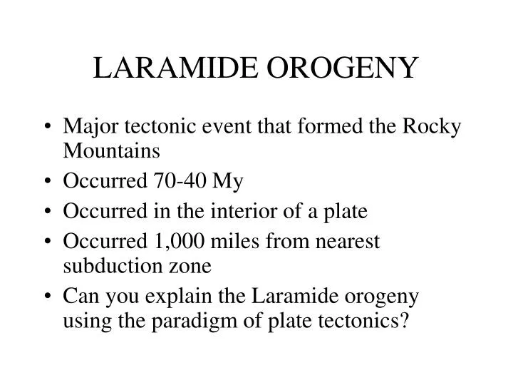 laramide orogeny