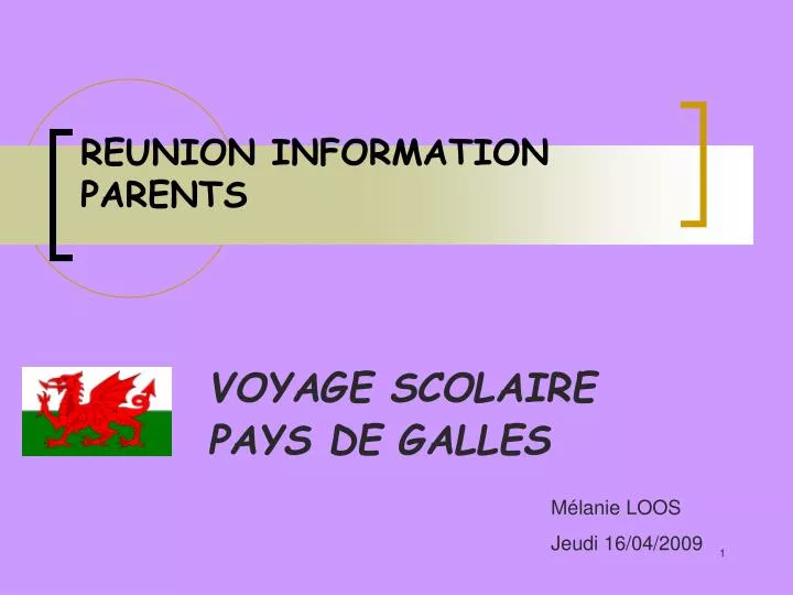 reunion information parents