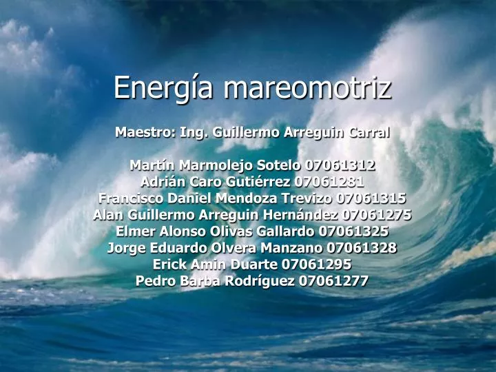 energ a mareomotriz