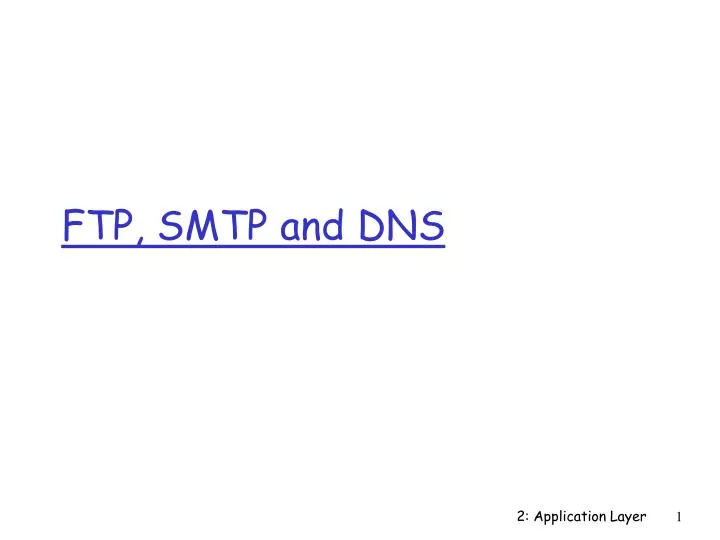 ftp smtp and dns