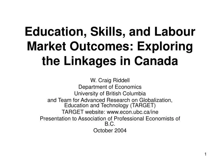 education skills and labour market outcomes exploring the linkages in canada