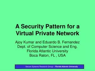 A Security Pattern for a Virtual Private Network