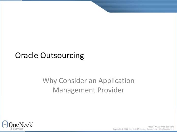 oracle outsourcing