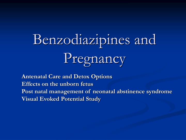 benzodiazipines and pregnancy