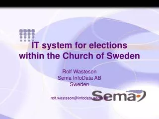 IT system for elections within the Church of Sweden
