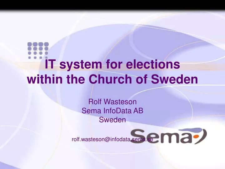 it system for elections within the church of sweden
