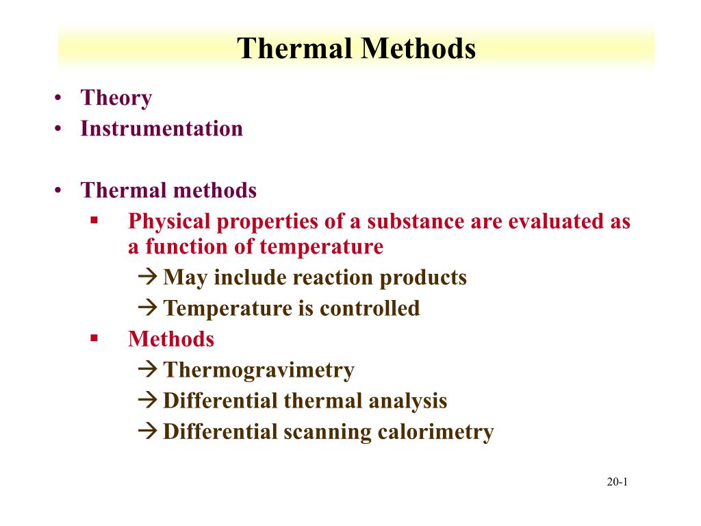 PPT - Thermal Methods PowerPoint Presentation, free download - ID:754755