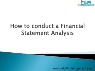 How to conduct a financial statement analysis