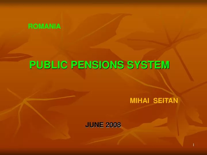 public pensions system