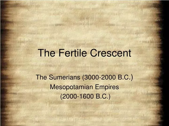 the fertile crescent