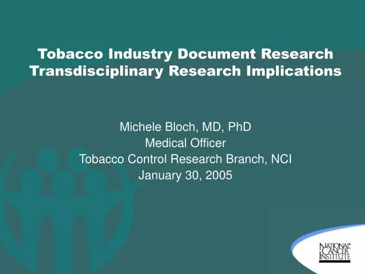 tobacco industry document research transdisciplinary research implications