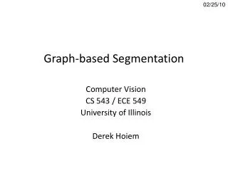 Graph-based Segmentation