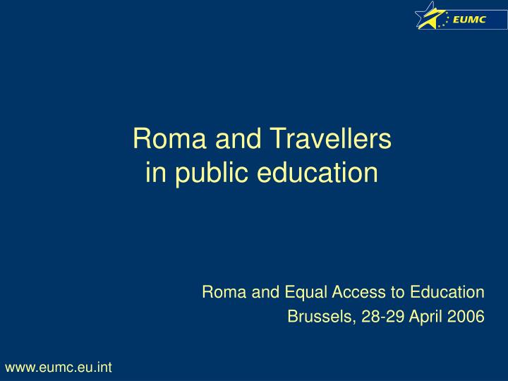 roma and travellers in public education
