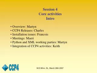 Session 4 Core activities Intro