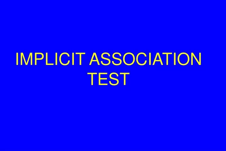 implicit association test