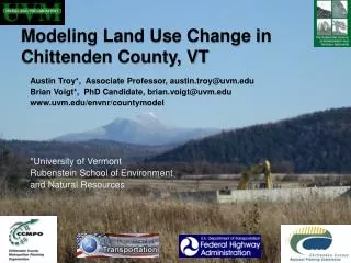 Modeling Land Use Change in Chittenden County, VT